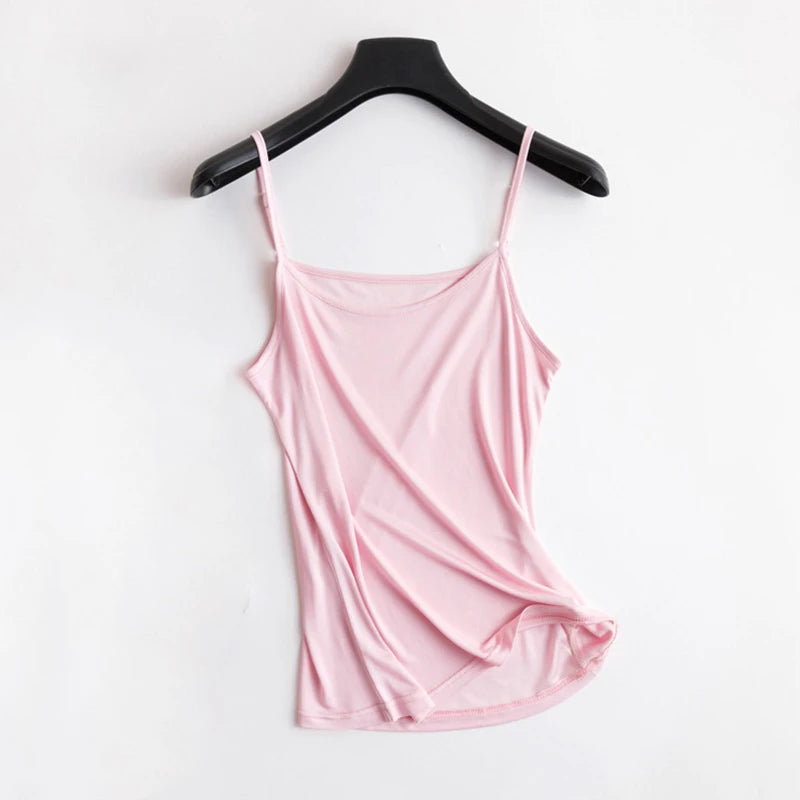 50% Natural silk plus size camisoles for women lingerie top sexy femme undershirt women tank top Camis white halter top