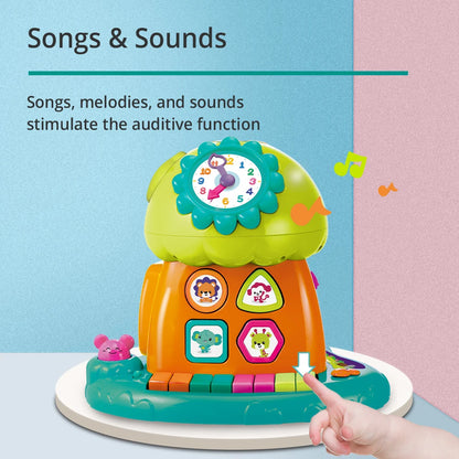 Auby Sort & Learn Treehouse with Music Light  Intelligence Auditive Vision Mathematics Develop Educational Toy For Infant 9m+