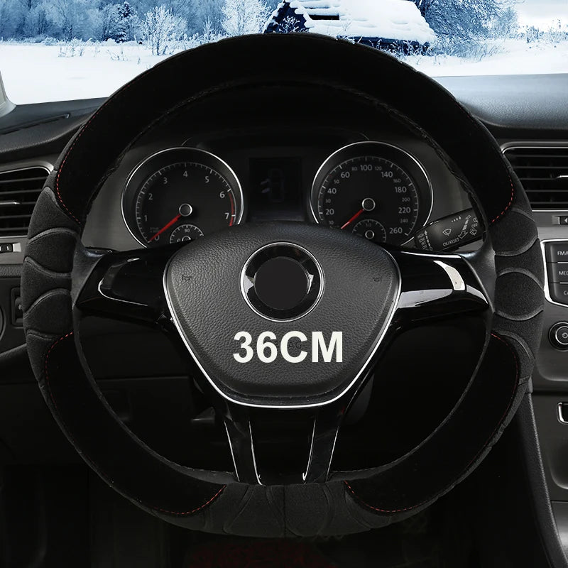 D/O Shape 36cm Plush Car Steering Wheel Cover for Honda Civic Ciimo Jade SUZUKI Alto LINGYANG NISSAN Juke Toyota Aqua Prius