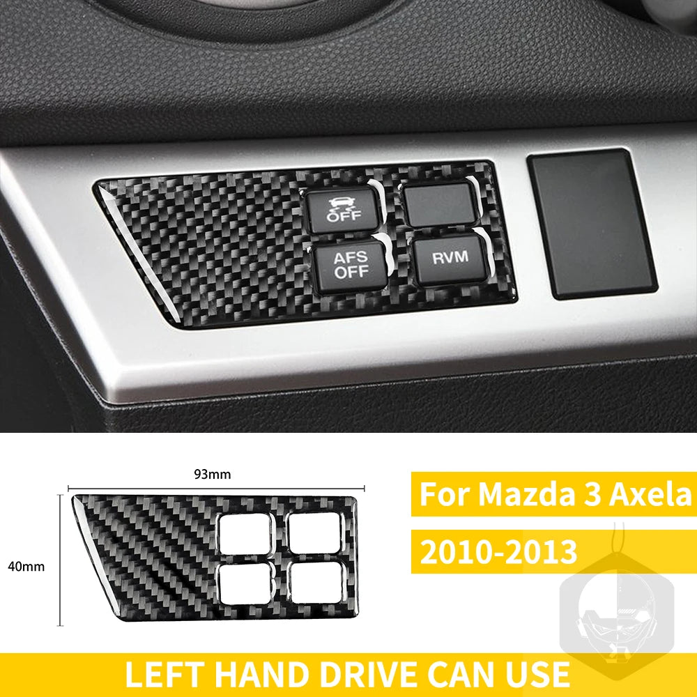 Whole Interior Stickers For Mazda 3 Axela 2010-2013 Carbon Fiber Car Accessories Dash Trim Gear Shift Console Cover Molding