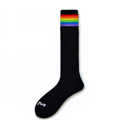 Socks Men Calcetines Striped High Tube Football Socks Skarpetki Men's Socks Sport Sweat Meias Calcetines Hombre Trend Stocking