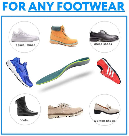 Orthotic Insoles for Plantar Fasciitis Relief-Arch Support, Flat Feet Pain Relief, Shock Absorption, All-Day Comfort  Women Men