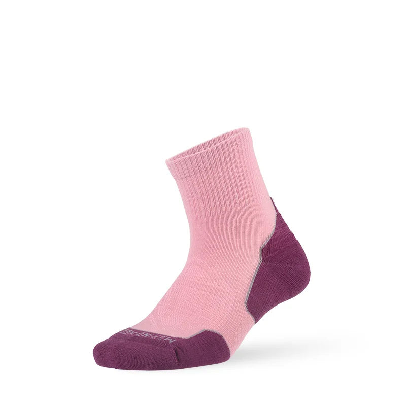ZEALWOOD Marathon Running Socks, Men's Women's Outdoor Merino Wool Sports Compression Socks Breathable Cushion Cycling 1/3 Pairs