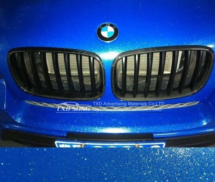 12/30/50/58X100CM/LOT FOR CHOICE Premium Blue High glossy diamond vinyl wrap film with air free bubble