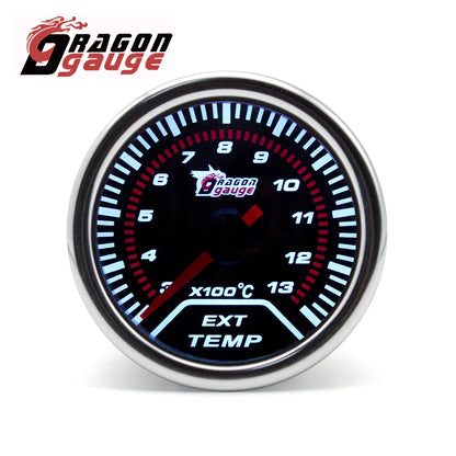 「DRAGON」 52MM Water Temp Oil Temp Oil Press Voltmeter Vacuum Tachometer RPM Boost Gauge Air Fuel Ratio EGT Gauge for 12 Volt Car
