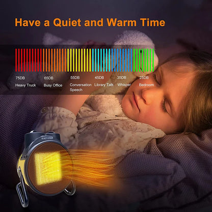 2000W Electric Room Heater Waterproof IPX4 Bathroom Mini Fan Warmer PTC Space Heaters With 3 Modes For Home Office Garage