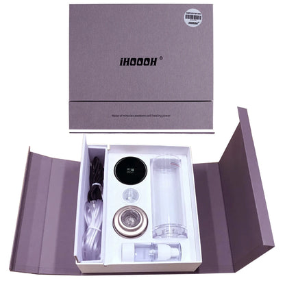 IHOOOH Rich Hydrogen Water Generator Bottle Nano Smart Cup MRET OH 7.8Hz Molecular Resonance Pure H2 Japan Mini Ventilator