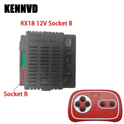 12V RX18 Weelye Children's Electric Car Remote Control Transmitter, RX23 Replacement Control Board Modules For Kids Ride-on Toys