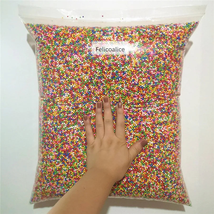 12L DIY Snow Mud Particles Accessories Slime Balls Small Tiny Foam Beads For Floam Filler For DIY Supplies 2-4mm