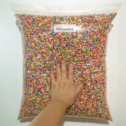 12L DIY Snow Mud Particles Accessories Slime Balls Small Tiny Foam Beads For Floam Filler For DIY Supplies 2-4mm