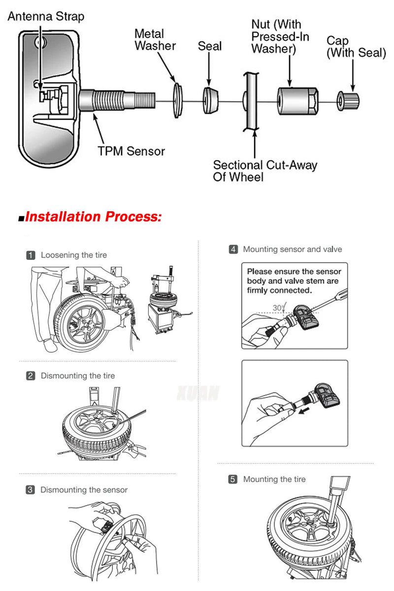 68293199AA Car Tire Pressure Sensor For Dodge Ram 1500 TRUCKS 2019 2020 Tyre Pressure Monitoring System 433Mhz 68293199AB