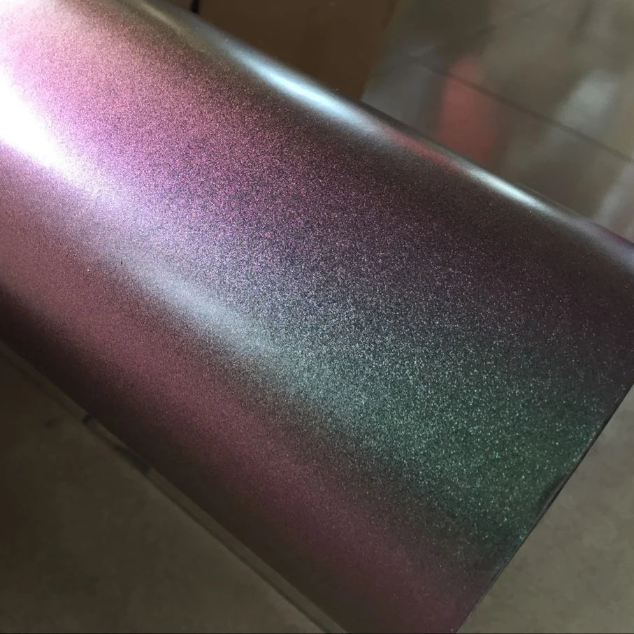 Premium Gloss Chameleon Pearl Glitter Metallic Green purple Vinyl Car Wrap Foil With Air Release Diamond Car Sticker Decal