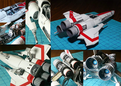 Battlestar Galactic Viper Mark 2 DIY Handcraft PAPER MODEL KIT Handmade Toy Puzzles