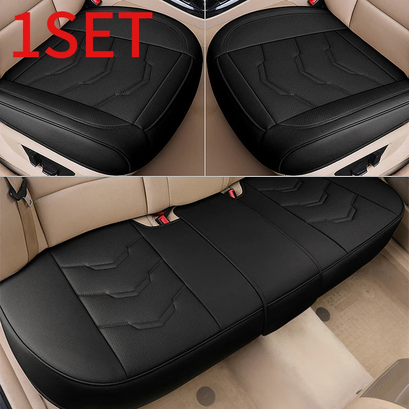 SEAMETAL Pu Leather Car Seat Cover Interior 5 Seater Cushion Protector Universal Four Seasons Automobile Seat Covers Accessories