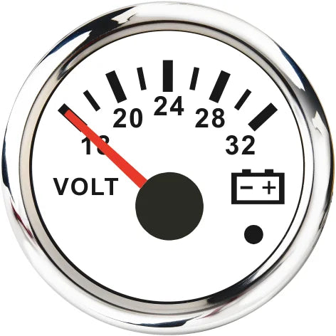 Car Marine Boat Boost Alarm Gauge 2‘’52mm Oil pressure Meter Water Level Fuel Temperature 12V 24V Voltmeter Accessories Meter