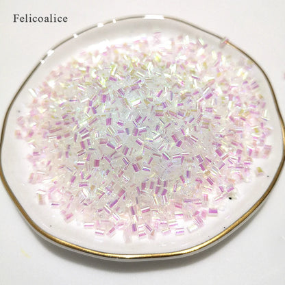 50g Bingsu Slime Additives Iridescent Beads Supplies DIY Sprinkles Kit For Fluffy Clear Crunchy Slime Clay