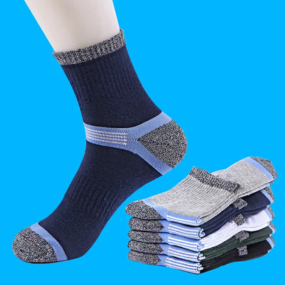 10Pairs/lot Brand Men's Sports Socks Cotton Breathable Running Basketball Socks Male Long Socks High Quality Comfortable New