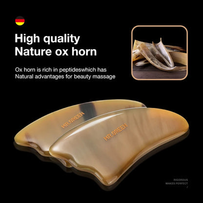 MR.GREEN Guasha Scraping Massage Board Ox Horn Face Neck Body Massage Beauty Tool SPA Skin Caring Neck Pain Relief Scraper