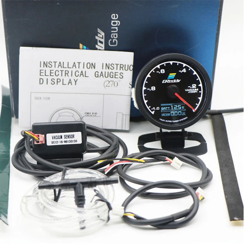 7 Color Turbo Boost Gauge Car Multi LCD Digital Display  Racing Meter GReddi Turbine Water Temp Oil temp Gauge 62mm 2.5 Inch