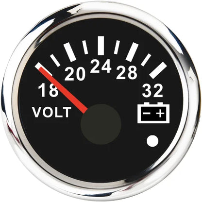 Car Marine Boat Boost Alarm Gauge 2‘’52mm Oil pressure Meter Water Level Fuel Temperature 12V 24V Voltmeter Accessories Meter