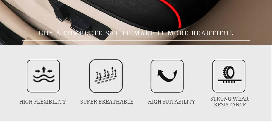 SEAMETAL Pu Leather Car Seat Cover Interior 5 Seater Cushion Protector Universal Four Seasons Automobile Seat Covers Accessories