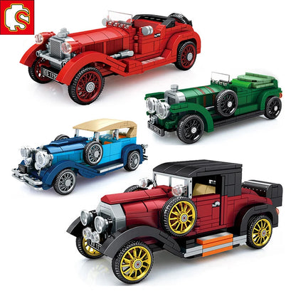 City Technique Speed Racing Car old Classic Sport Model Building Brick Super Racer Great Rally Vehicles Block Christmas gift Toy