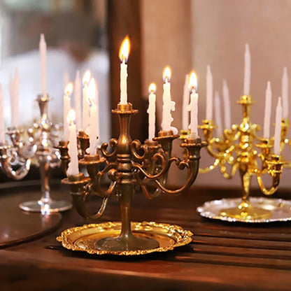 1Pcs 1:12 Dollhouse Mini Table Candle Candlestick Christmas Birthday Party Scene Home Ornament