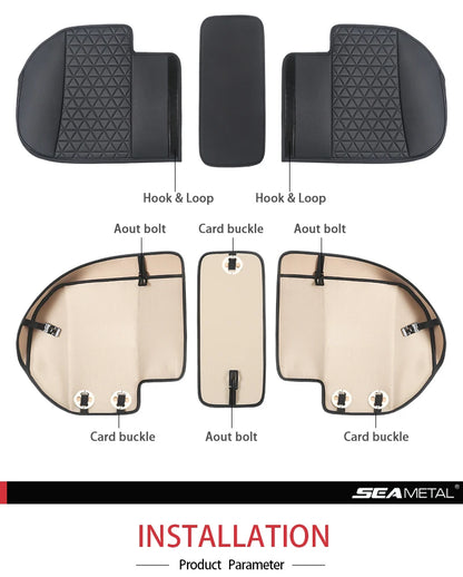 Four Seasons Universal Car Seat Cover Luxury PU Leather Car Seat-cover Cushion Protector Mat For Most Car Sedan SUV&Hatchback