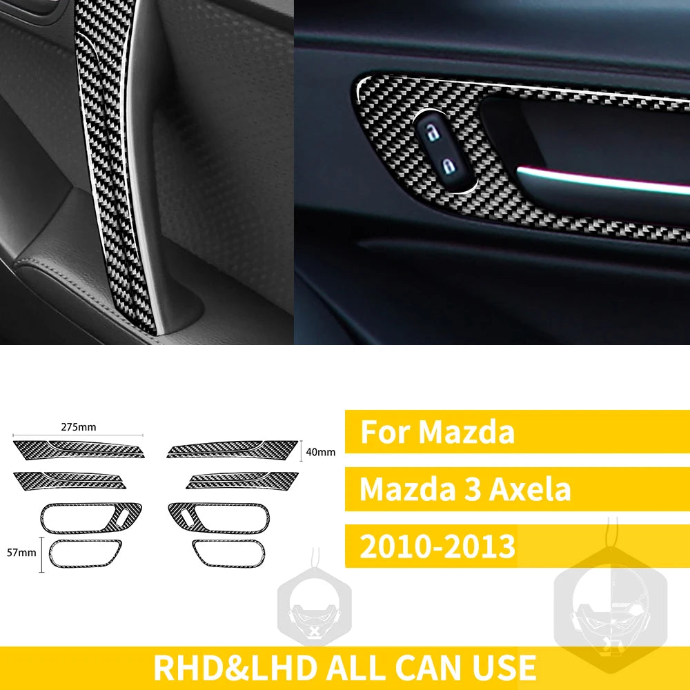 Whole Interior Stickers For Mazda 3 Axela 2010-2013 Carbon Fiber Car Accessories Dash Trim Gear Shift Console Cover Molding