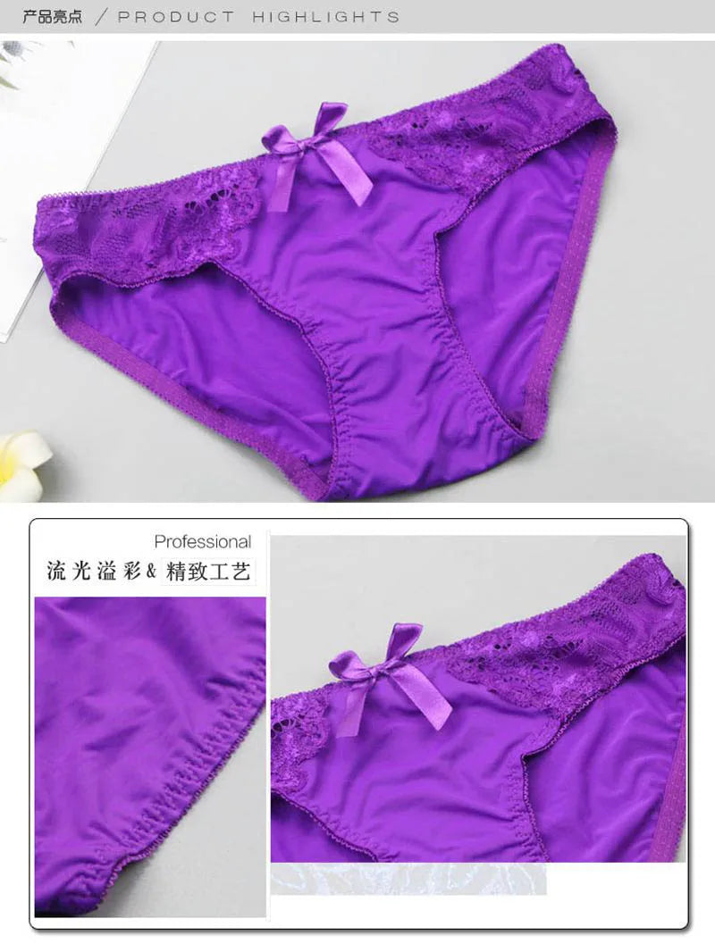 2024 New Sexy Push Up Bra Sets Lace Middle Mold Cup 2 Piece Thongs Underwear Solid Bow BCDE Female Plus Size Lingerie