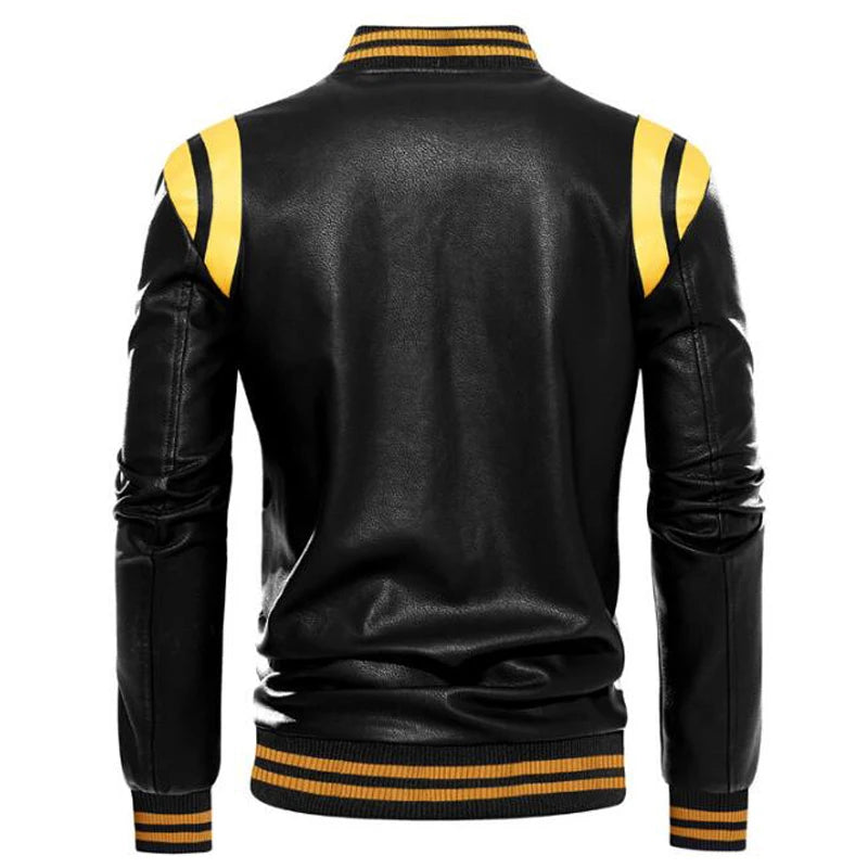 New autumn winter Motorcycle men jacket High quality brand Casual Biker Leather Jacket Male Coat Fleece Pu Overcoat US SIZE
