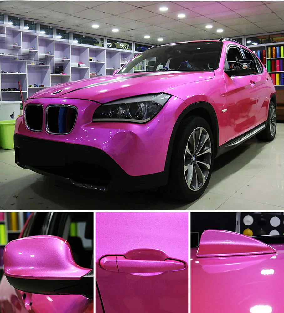Gloss Metallic Gunmetal Vinyl Wrap Candy Glossy Grey Car Film Sticker With Air Bubble Auto Motorcycle Wrapping Covering Foil