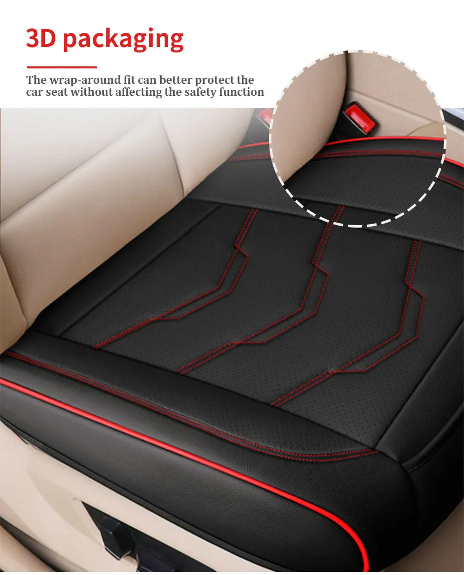 SEAMETAL Pu Leather Car Seat Cover Interior 5 Seater Cushion Protector Universal Four Seasons Automobile Seat Covers Accessories