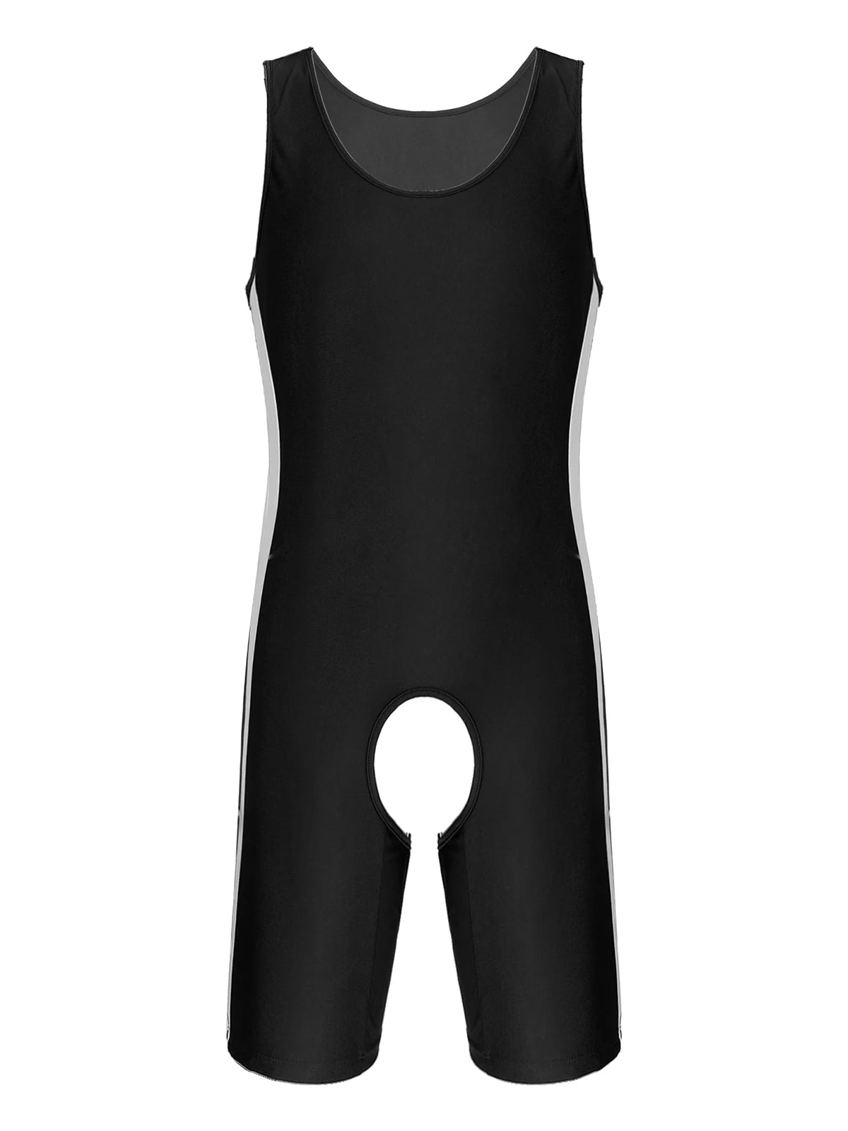 Sexy Mens Lingerie Open Crotchless Bodycon Bodysuit Male Body Shaper One-piece Open Butt Jumpsuit Wrestling Singlet Nightwear