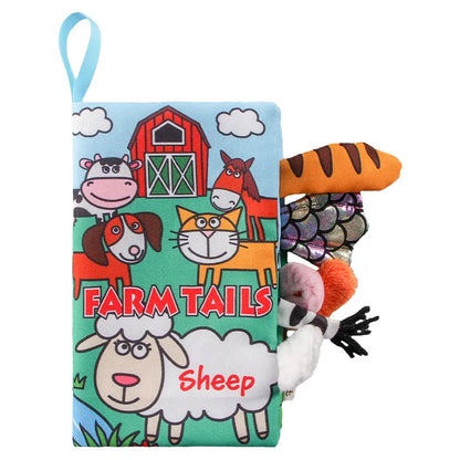 Newborn Sensory Toys For Babies Educational Baby Book Crib Toys Black White Baby Toys Animal Cloth Book Baby Toys 0 12 Months