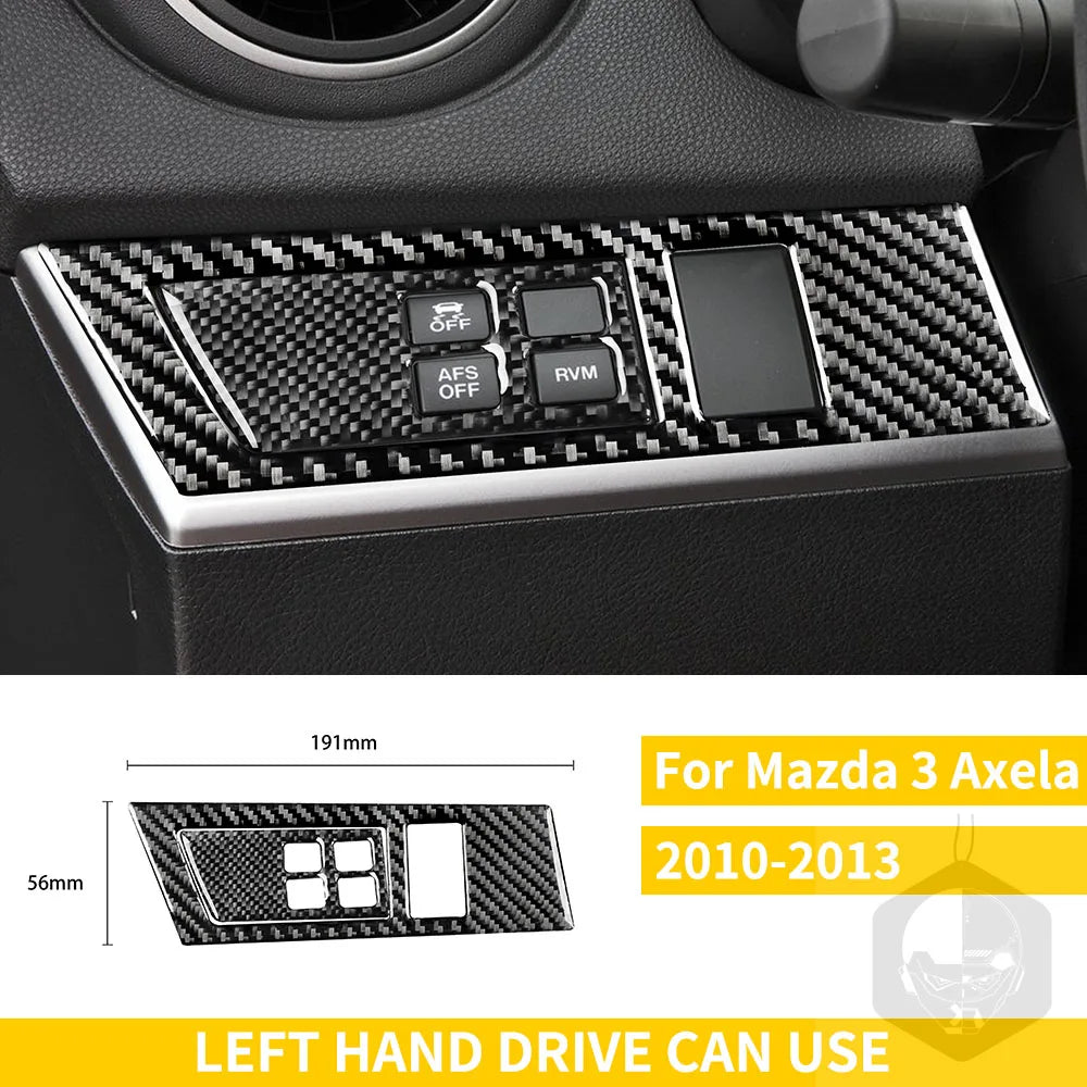 Whole Interior Stickers For Mazda 3 Axela 2010-2013 Carbon Fiber Car Accessories Dash Trim Gear Shift Console Cover Molding