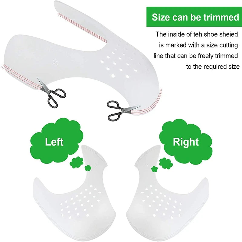 Crease Protector Shoe Anti Crease Bending Crack Toe Cap Support Shoe Stretcher Lightweight Keeping Shield Sneakers winter care