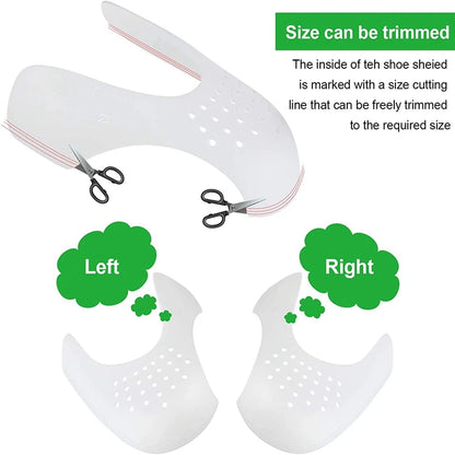 Crease Protector Shoe Anti Crease Bending Crack Toe Cap Support Shoe Stretcher Lightweight Keeping Shield Sneakers winter care