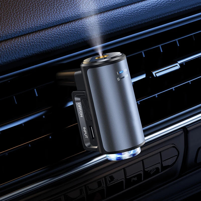 Electric Auto Air Diffuser Aroma Car Air Vent Humidifier Mist Wood Grain Essential Oil Aromatherapy Freshener Perfume Fragrance