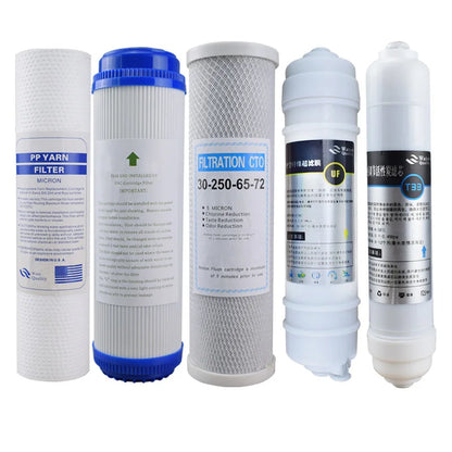 1 Set CTO,PP,UDF,T33,Water Filter Cartridge,10Inch Reverse Osmosis Filter System Replacement Water Filter