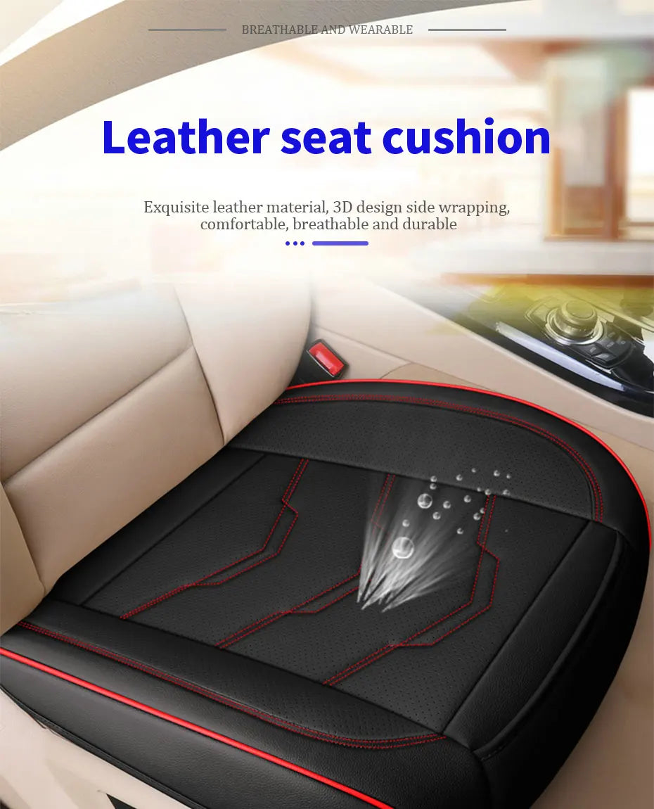 SEAMETAL Pu Leather Car Seat Cover Interior 5 Seater Cushion Protector Universal Four Seasons Automobile Seat Covers Accessories
