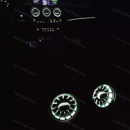 12/64 Colors LED Car A/C Nozzle Vents For Kia Stinger Ambient light Turbine Shape Air Outlet of Automobile Air Conditioner Refit