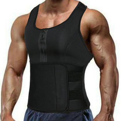Waist Trainer Corset for Men Compression Shirt Weight Loss Slimming Tank Top Body Shaper Tight Undershirt Tummy Control Girdle