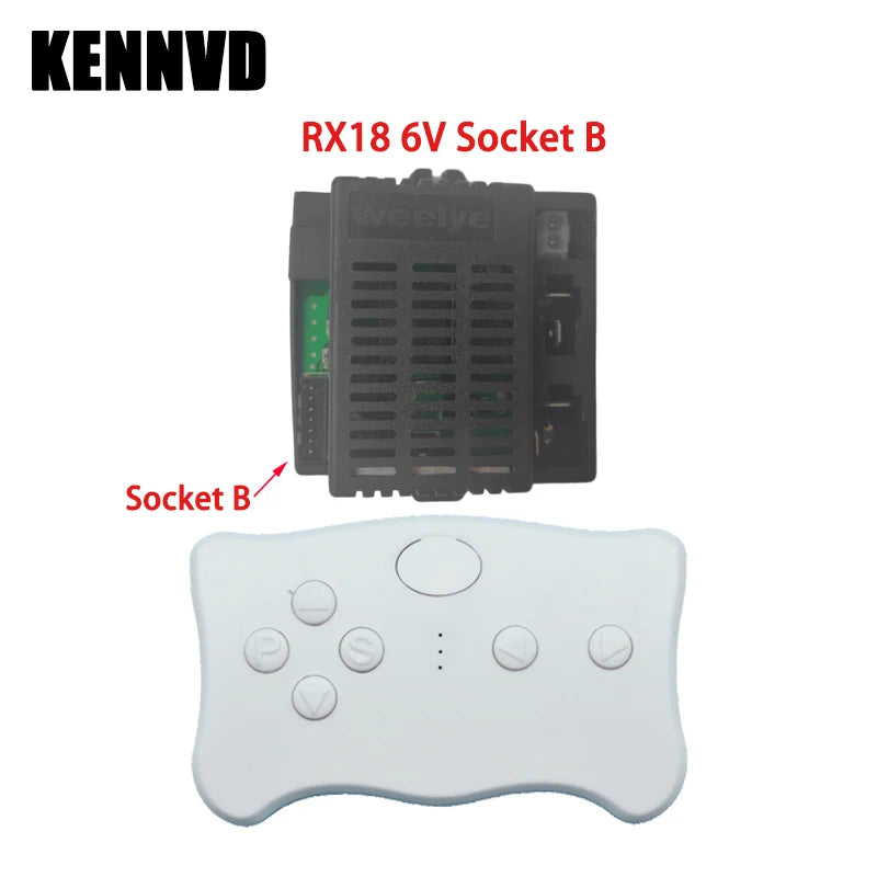 12V RX18 Weelye Children's Electric Car Remote Control Transmitter, RX23 Replacement Control Board Modules For Kids Ride-on Toys