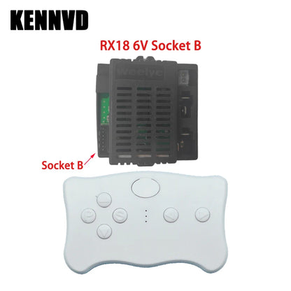 12V RX18 Weelye Children's Electric Car Remote Control Transmitter, RX23 Replacement Control Board Modules For Kids Ride-on Toys