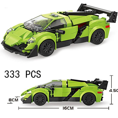City Speed Racing Car Model Building Blocks DIY Bricks MOC Toy Classic Rally Sports Super Racer Vehicle Christmas gift technique