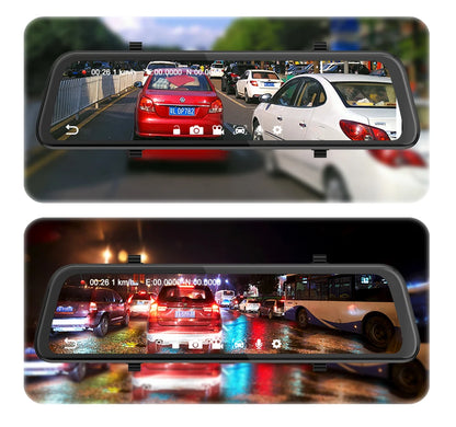 12" Car GPS Rearview Mirror Z68 Android 8.1 GPS Navigation ADAS Parking Monitoring DVR Camera 2G+32GB Dash Cam Video Recorder