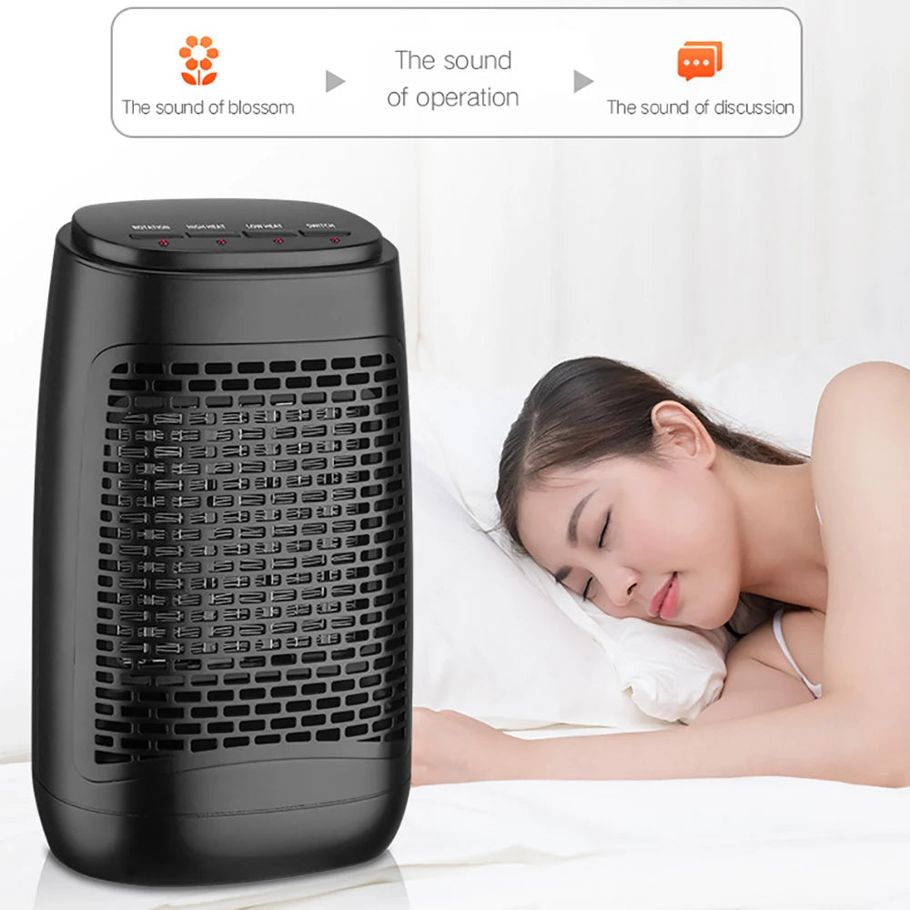 1200W Fan Heater Adjustable Thermostat and Overheat Protection Ceramic Space Home Winter Heater for Bedroom Living Room Office