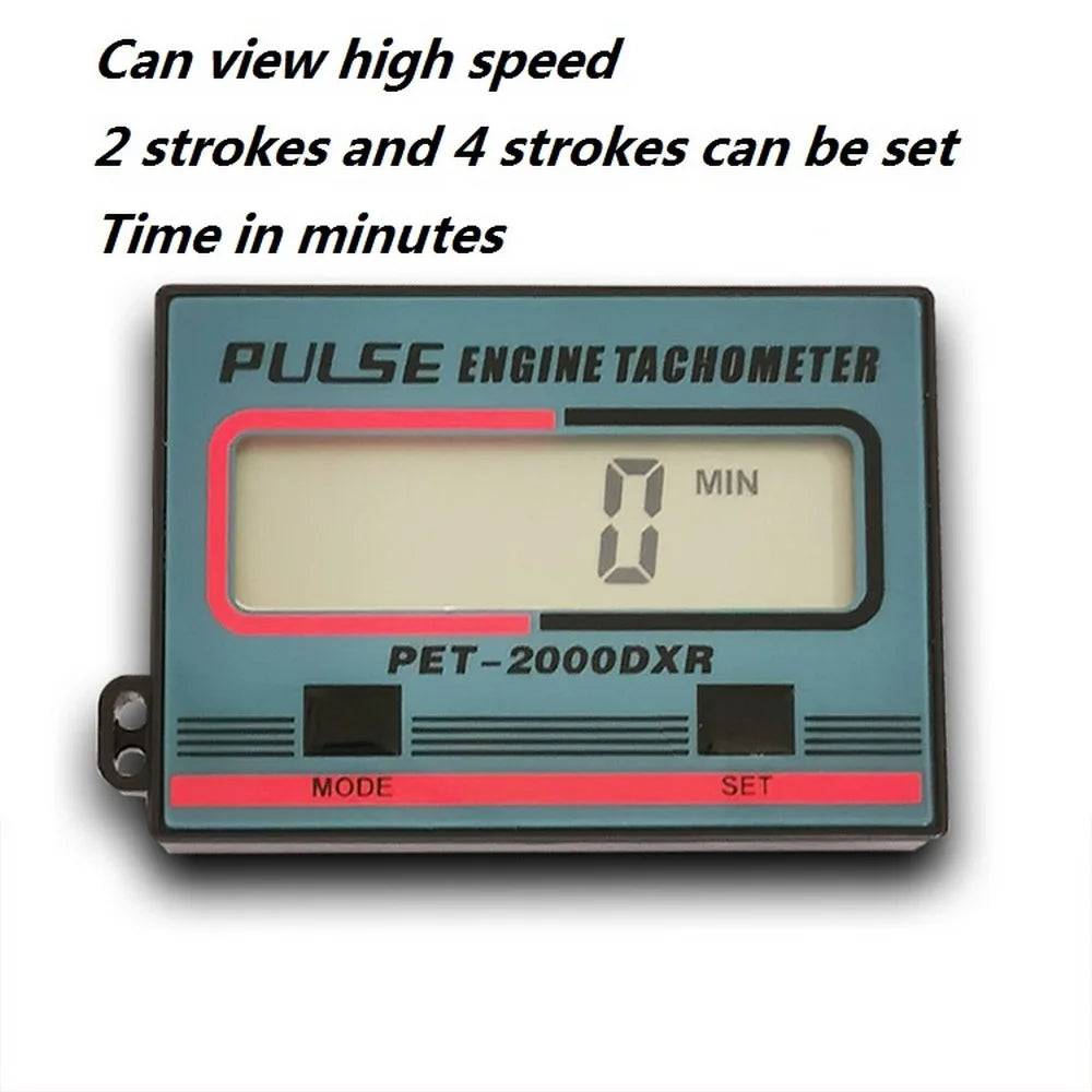 Car Engine Tachometer Handheld Digital Induction Chain Saw Tachometer for Chainsaw Lawnmowers Engine Timed in Minutes