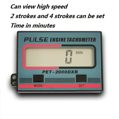 Car Engine Tachometer Handheld Digital Induction Chain Saw Tachometer for Chainsaw Lawnmowers Engine Timed in Minutes
